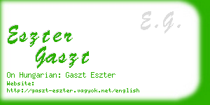 eszter gaszt business card